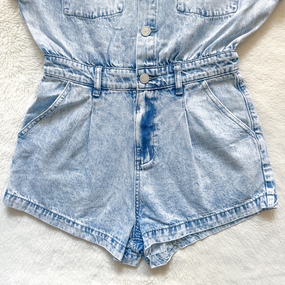 BLANKNYC Head Backstage Acid Wash Denim Romper Jumpsuit - Picture 6 of 14